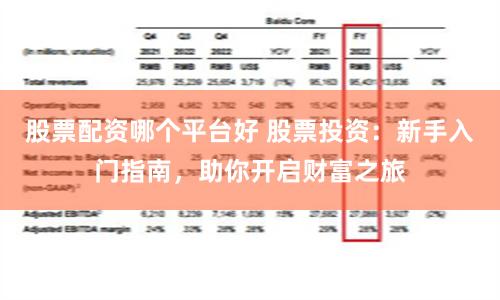 股票配资哪个平台好 股票投资：新手入门指南，助你开启财富之旅